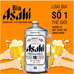 Asahi Super Dry 5% Bình 2L