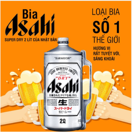 Asahi Super Dry 5% Bình 2L