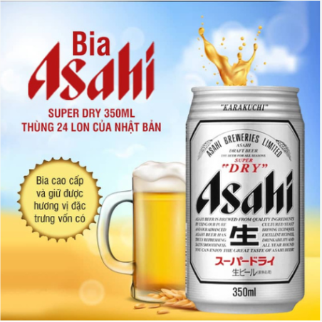 Asahi Super Dry 5% Thùng 24 Lon 330ml